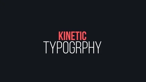 Kinetic Typography in 4K Stock After Effects