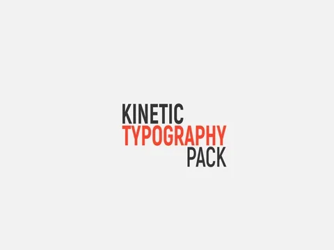 Kinetic Typography Stock After Effects