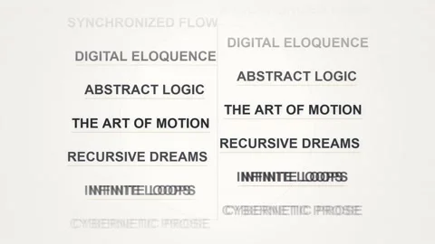 Kinetic Typography Animation: Rhythmic Concepts in Motion 動画素材 346660403