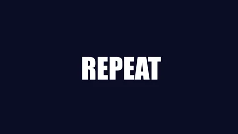 Kinetic Typography Animation - Start Create Repeat - Loop Stockbeeldmateriaal 333326657