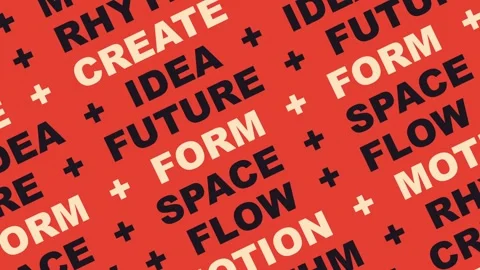 Kinetic Typography Background with Abstract Motion Design Words 库存影片 344848500
