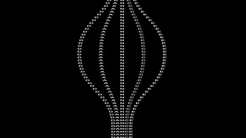 Kinetic Typography Dance Animation  Seamless Vertical Loop Video stock 331402979
