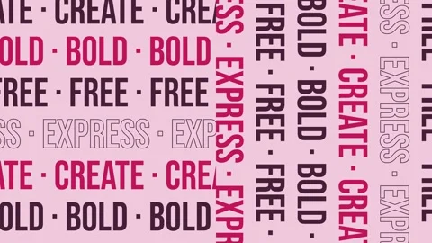 Kinetic Typography Loop with Bold Expressive Text Stock Footage 344852296