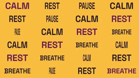 Kinetic Typography Mindfulness Words Animation 库存影片 344849758