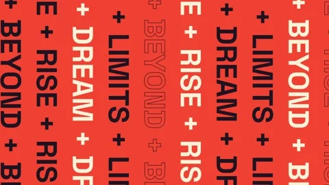 Kinetic Typography Motion Graphic - Beyond Limits and Dream Stock Footage 344851906