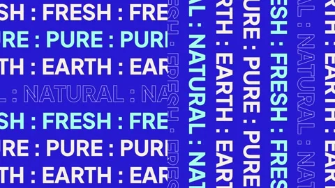 Kinetic Typography Motion Graphics - Fresh Pure Earth Natural 库存影片 344852098