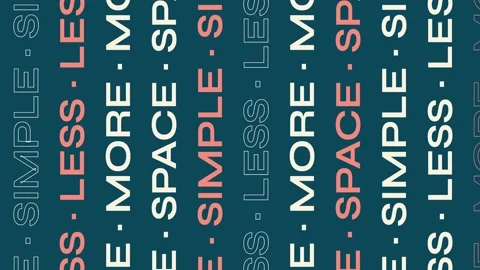 Kinetic Typography Motion Graphics Less is More 库存影片 344856477