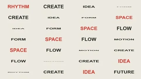 Kinetic Typography Motion Graphics Word Sequence Stock Footage 344856312
