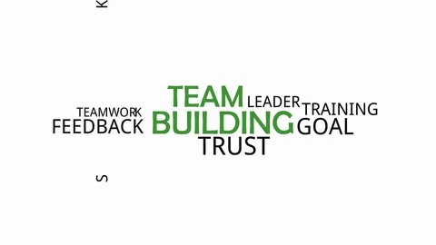 Kinetic Typography - Team building Video stock 76120925