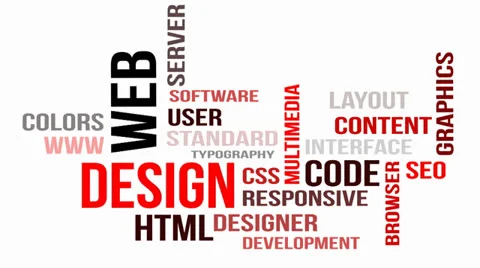 Kinetic typography - web design Stock Footage 24822264