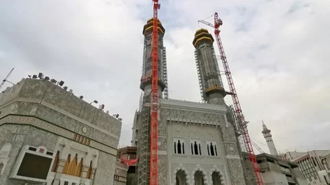 King Abdul Aziz Gate 1 of Masjid Al Haram Mosque in Makkah, Saudi Arabia. Stock Footage 274459588