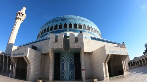 King Abdullah Mosque in Amman (Jordan) on 14 July 2023 Stock Footage 265158066
