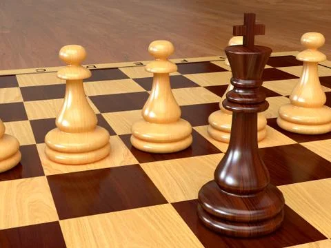 The king and the pawns Stock Illustration