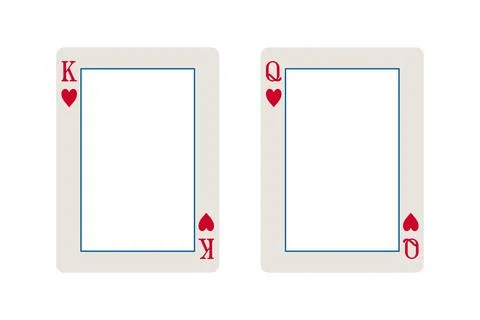 King And Queen Of Hearts Vector Stock Illustration