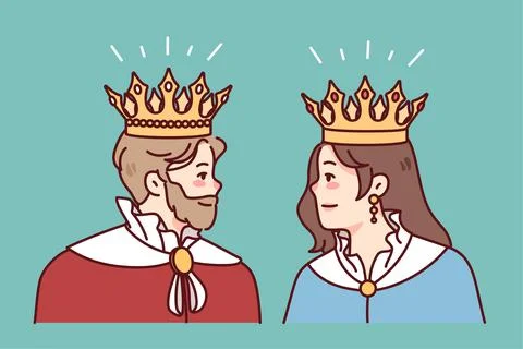 King Queen Ilustrações, Vetores E Clipart De Stock – (87,561 Stock