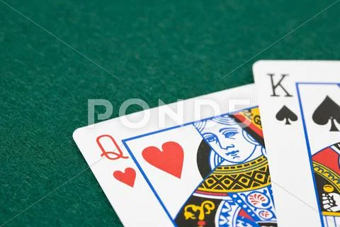 King and queen playing cards Stock Photos