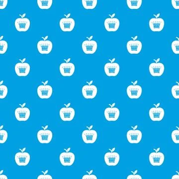 King apple pattern vector seamless blue 스톡 일러스트