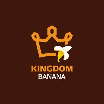 King Banana Logo Stock Illustration