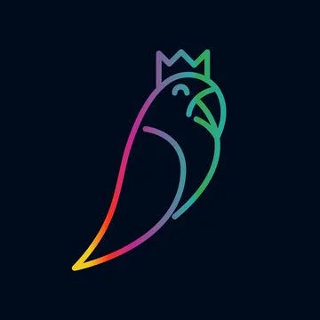 King of birds vector logo design Stock Illustration