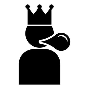 King blowing bubble gum icon black color vector illustration image flat style Stockillustratie