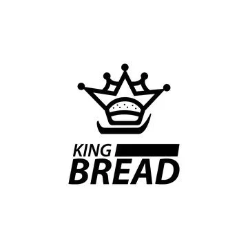 King bread logo template design Stock Illustration