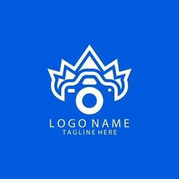 King camera logo design vector Stock Illustration