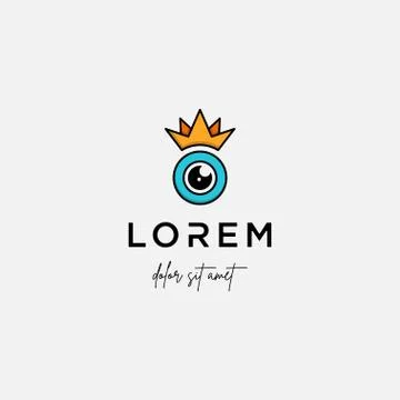 King Camera Logo Template Vector Design Icon Stock Illustration