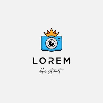 King Camera Logo Template Vector Design Icon Stock Illustration