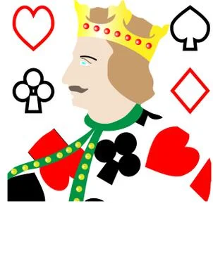 King of Cards Illustrazione stock
