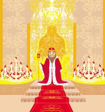 King in chamber Stock Illustration