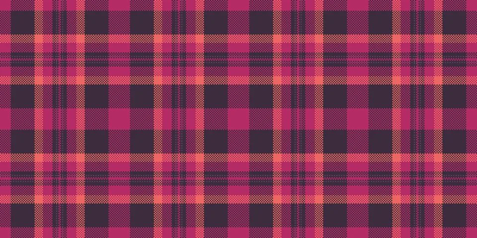 King check textile texture, romantic plaid pattern fabric. Checks tartan ve.. Stock Illustration