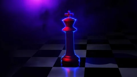 King in Chess Board Stock Illustration