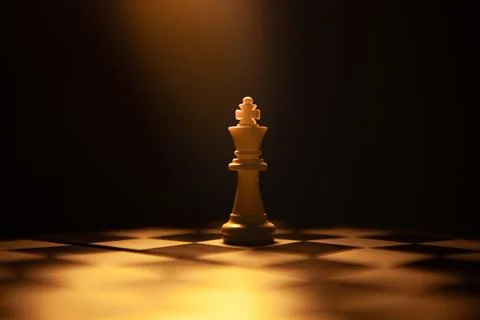 King chess on chess board Stock Photos