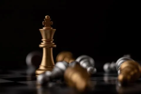 King on the chessboard Stock Photos