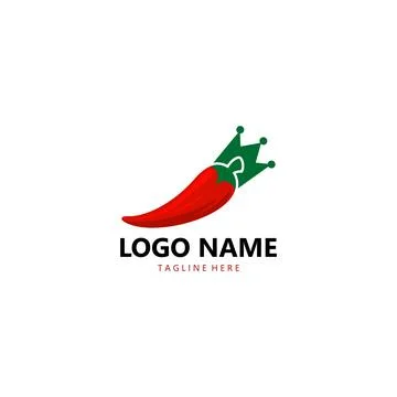 King chili logo design vector Иллюстрация