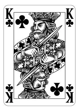 King of Clubs Design from Deck of Playing Cards Stock Illustration