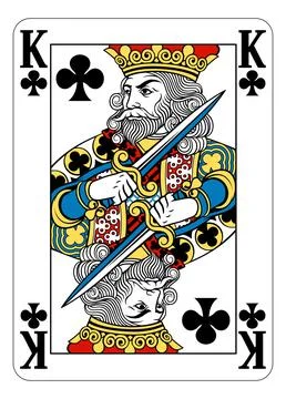 King of Clubs Design from Deck of Playing Cards Stock Illustration