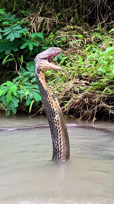 King cobra in the forest Stock Footage 326636094