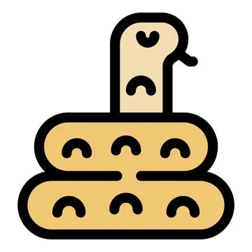 King cobra snake coiled and ready to strike, showing dominance Stock Illustration