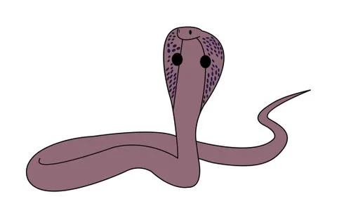 King Cobra snake vector cartoon illustration Stock Illustration