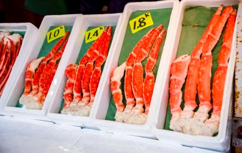 King crab legs Stock Photos