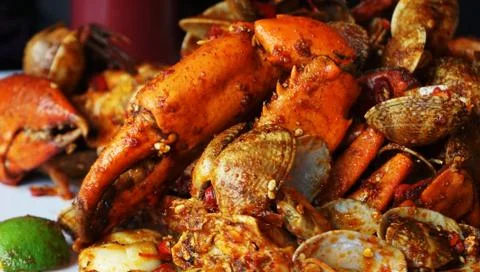 King Crab for lunch Stock Photos