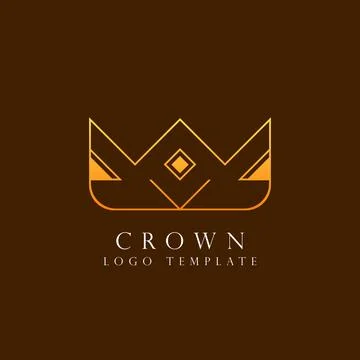 King crown gradient logo design illustration. Royal queen icon. Stock Illustration