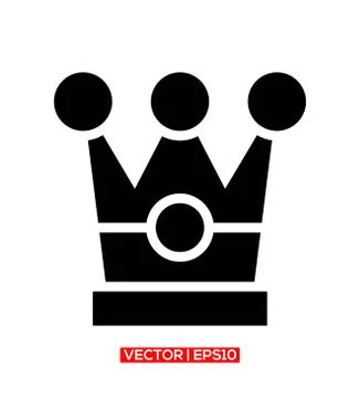 King crown icon vector logo or illustration. Stock Illustration