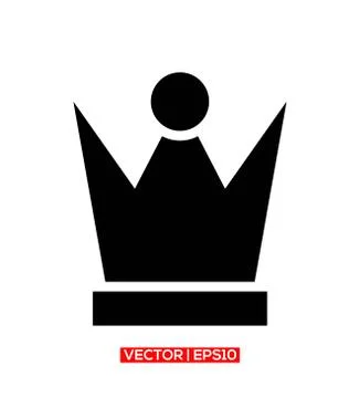 King crown icon vector logo or illustration. Stock Illustration
