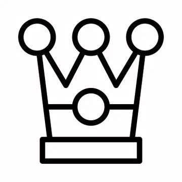 King crown icon vector logo or illustration. Stock Illustration