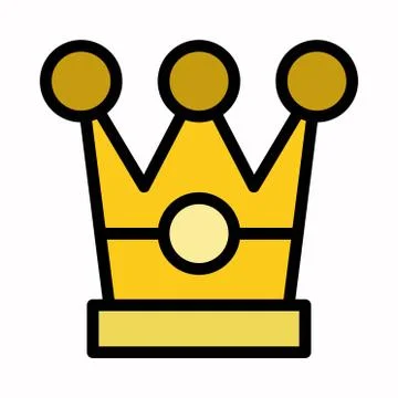King crown icon vector logo or illustration. Stock Illustration