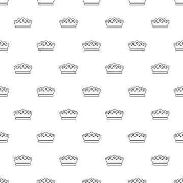 King crown pattern vector seamless Stock Illustration