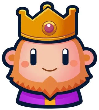King Cute Icon Stock Illustration
