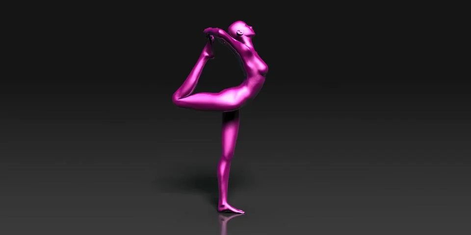 The King Dancer Yoga Pose Stock Illustration